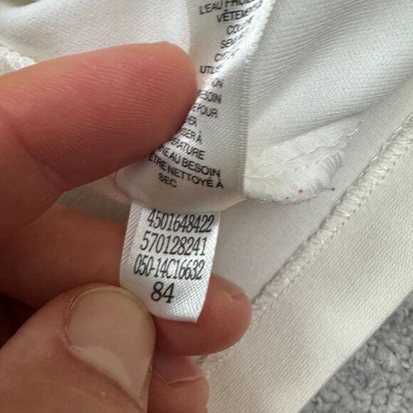 Chico's Midi Sheath Dress Womens 0 us 4 Cream Ivory 3/4 Sleeve Ponte Knit Work - Picture 13 of 16